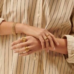 Bague Ajustable CHAIN -Unique Bijoux Magasin 02240445 157 MM M3