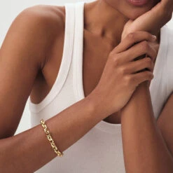 Bracelet Souple MAILLE MARTELÉE 9 Bracelet Souple MAILLE MARTELÉE -Unique Bijoux Magasin 02480321 157 TU M1